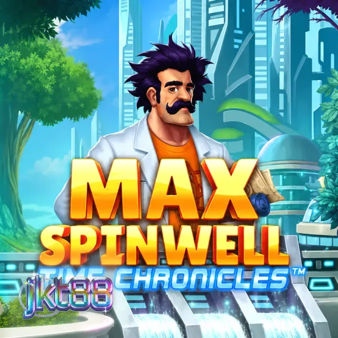 Tampilan visual slot Max Spinwell: Time Chronicles dengan elemen perjalanan waktu